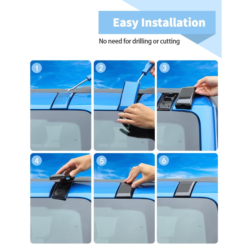 Voodonala Roof Screw Molding Cover Windshield Pillar Replacement Compatible with