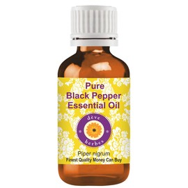Deve Herbes Pure Black Pepper Essential Oil (Piper nigrum) 100% Natural Therapeutic Grade Steam Distilled 5ml (0.16 oz)