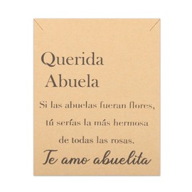 FEELMEM Abuela Gift Spanish Grandma Gift Abuela Pearl Necklace Abuelita Jewelry Abuela Appreciation Gift (Abuela Pearl Necklace)