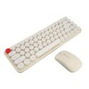 Wireless Keyboard Mouse Combo Mini Portable Retro Silent 2.4G Wireless