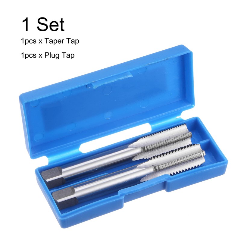 sourcing map 2pcs Metric Hand Tap Set, M14 x 2