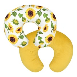 BxuanW Nursing Pillow Cover Stretchy Pillow Slipcovers for Breastfeeding Moms Two-Sided Design (Sunflower)