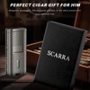SCARRA Cigar Lighter Built-in Cigar Holder, Cigar Draw Enhancer, One-Touch