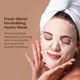 Trilogy Fresh-Blend Revitalising Hydra-Mask, Hyaluronic Acid & Rosehip Oil, Two Sheets