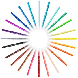 BIC Kids, Kid Couleur, waschbare Filzstifte für Kinder, ideal für Schulbedarf, robuste mittlere Spitze, leuchtende und intensive Farben, Box mit 24 Stück