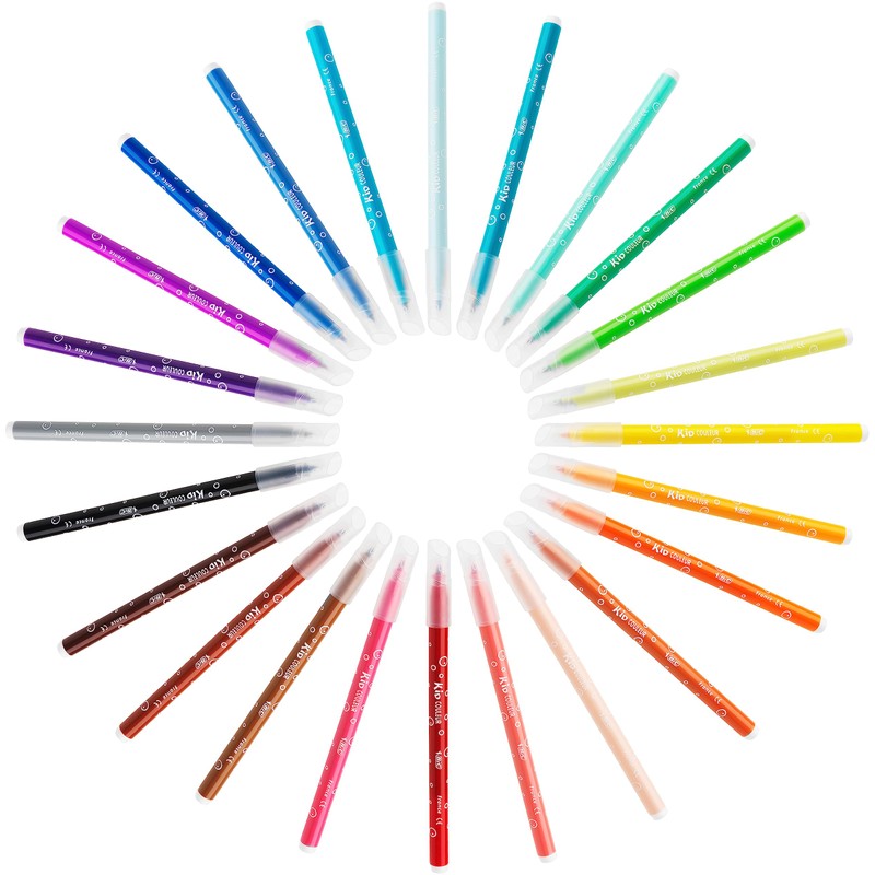 BIC Kids, Kid Couleur, waschbare Filzstifte für Kinder, ideal für