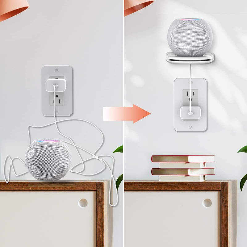 AhaStyle Wall Mount HomePod Mini Holder Wire Storage HomePod Mini