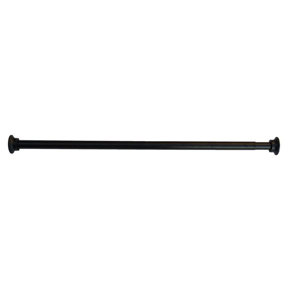 SENSEA - Extendable Shower Curtain Rail without Drilling - Telescopic Rod - Black - Aluminium - L 75/135 cm