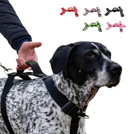 bub's No Pull Dog Harness with Handle for Large Dogs, Anti Pull System (Sizes: Neck Girth 17-29 inch, Chest 23-37 inch) (Black)