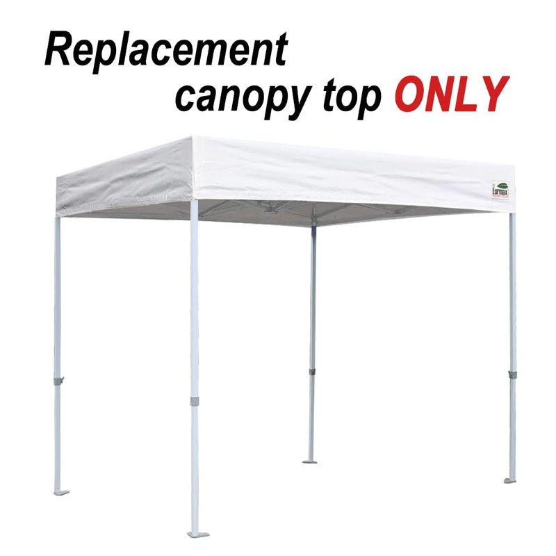 Eurmax USA 8x8 Flat Replacement Canopy Top (Black)