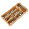 Upassion Bamboo Kitchen Drawer Organizer, 7 Inch Silverware Utensil Holder