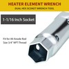 Qtcial Heavy-Duty RV Water Heater Element Wrench Socket, Dual Hex