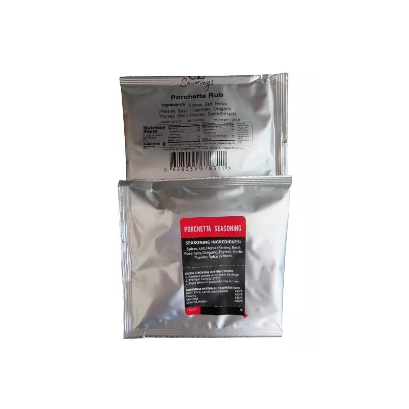 Europena 2-Porchetta Seasoning Rub Packet 1.25oz-1g 0 Calorie No Additives-All