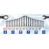 WORKPRO 22-Piece Ratcheting Wrench Set Anti-slip Teeth SAE 1/4-3/4 Metric