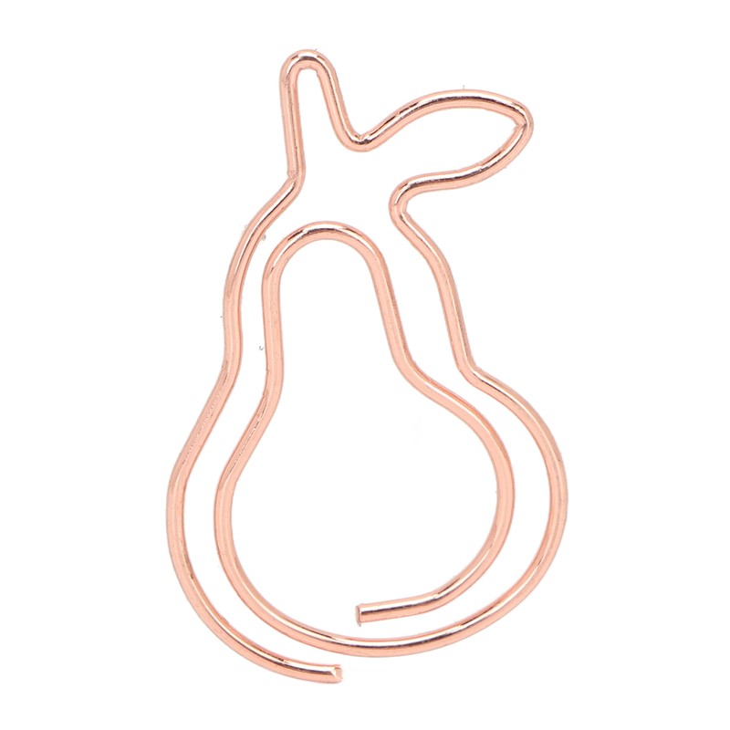 100Pcs Paper Clips Cute Bunny Shape Electroplating Process Lightweight Portable