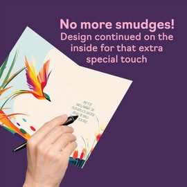 Nan Birthday Card - Vibrant Summer Flowers - Vivid Happy Birthday Card for Nan from Granddaughter Grandson, 5x7 Inch Female Floral Bday Golden Greeting Cards