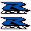 2 x GSXR Suzuki Motorcycle Stickers-Blue 'R'-Decals Quality Printed Vinyl