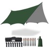 16x16 ft Large Camping Tarp Waterproof Hammock Rain Fly Camping