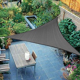 Shade&Beyond Sun Shade Sail 8' x 8' x 8' Triangle Sail Shade Canopy for Patio UV Block for Outdoor Facility and Activities Dark Grey