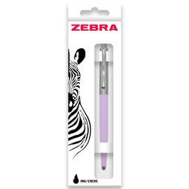 Zebra Pen 901 Retractable Ballpoint Pen - Medium Point 1.0mm Nib - Black Ink - Pastel Violet Barrel