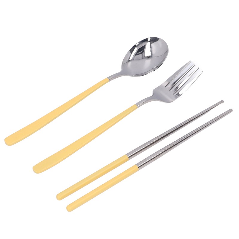 304 Stainless Steel Fork Spoon Chopsticks Set Flatware Reusable Utensils