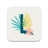 Cork Coasters - L Lara Lea Lola Letter First Name