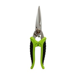 Zeluga 10-374 8in. Stainless Steel Straight Cut Utility Snip with PVC Handle, Green/Black