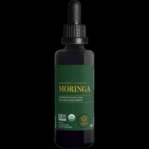 Global Healing Organic Moringa Liquid Supplement - Non-GMO, Vegan Friendly