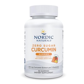 Nordic Naturals Zero Sugar Curcumin Gummies, Mango - 60 Gummies - 200 mg Optimized Curcumin Extract - Great Taste - Antioxidant Support, Healthy Metabolic Balance - Non-GMO, Vegan - 30 Servings
