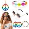Disfraz de los 80 mujer – Set 6 piezas hippie