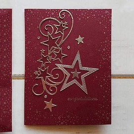 Star Cluster Edge Cutting Dies for DIY Scrapbooking Cutting Dies, Embossing, Photos, Crafts, Decorative Paper Cards, Die-Cutting for Card Making Templated+Cute Brooch Pin for Home and Kitchen