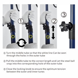 FEIRONG Cabinet Jacks for Installing Cabinets, Third Hand Tool 23-45 Inches Pole Jack Telescopic Support Rod, Bearing 154 LBS, 2 PCS