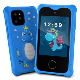 Adicop Pretend Smartphone, 1080P 2.8 Inch Touchscreen Digital Camera for 3-8 Years for Girls and Boys Kids Camera & Video Camera, Christmas & Birthday Gifts Toy with 32GB SD Card (Blue)