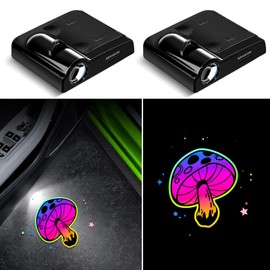 Car Door Lights Projector, Mushroom Car Door Projector Lights Universal Welcome Courtesy Ghost Shadow Lamp Fit for All Car Models Mushroom Car Accessories
