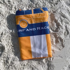 Toallas de surf y raqueta de secado rápido, resistentes a la arena, ligeras y compactas (toalla de playa naranja, 78 x 35)