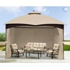 SCOCANOPY Light Beige 10' x 12' Gazebo Privacy Curtain Set