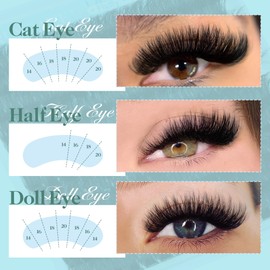 Fluffy Individual Eyelashes Long Thick Cluster Lashes 180D Lashes Individual Cluster Volume Lash Clusters 14-20 mm Eyelash Clusters 170pcs Lashes Individual DIY Tatti Lashes by CORUSCATE