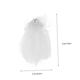 TOVINANNA 2pcs Fashion Plume Hair Clips for Women Charming Decorative Alligator Hair Accessories for Weddings and Parties Stylish Side Bang Clip White