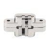 4Pcs Mini Zinc Alloy Cross Hidden Hinge 180 Degree Swing