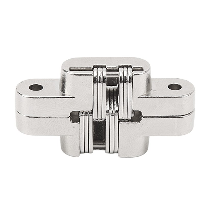 4Pcs Mini Zinc Alloy Cross Hidden Hinge 180 Degree Swing