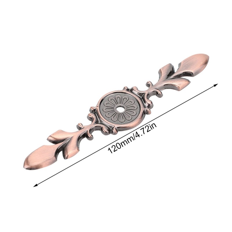 10pcs Zinc Alloy Cabinet Handle Back Plate Retro Style Single