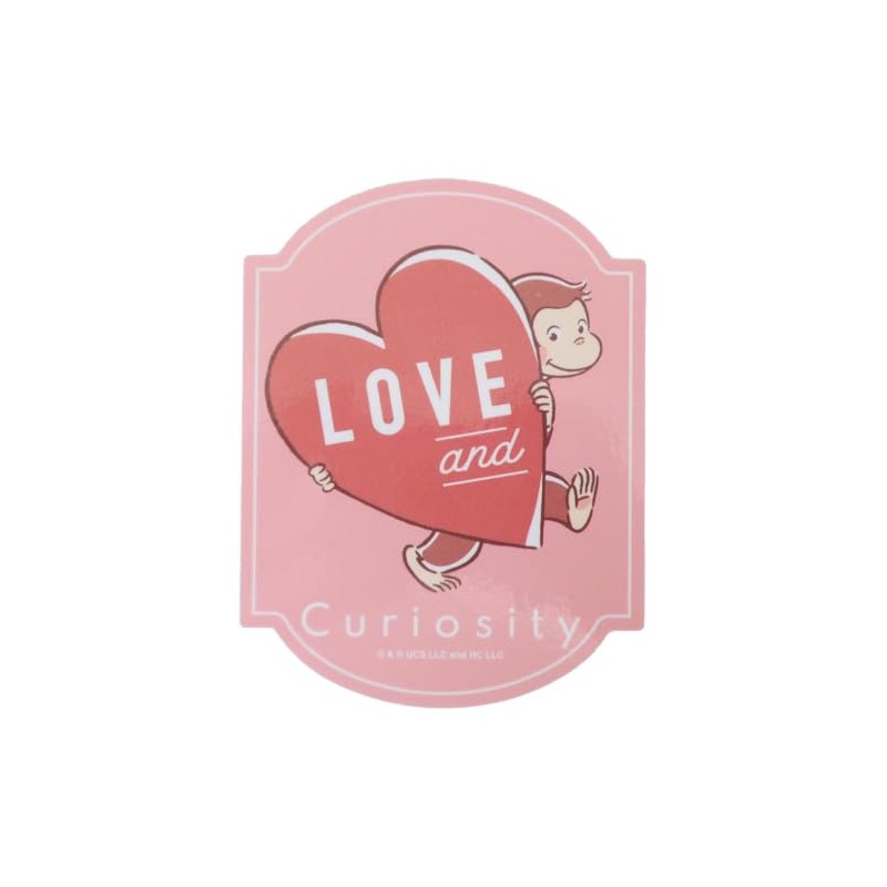 Curious George [Die Cut Sticker] Character Sticker / Heart