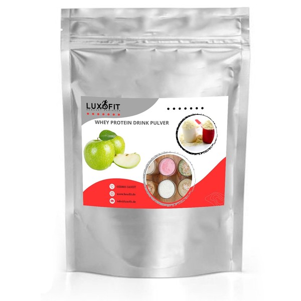 Luxofit Whey Eiweiß Pulver, Proteinpulver mit L-Carnitin, fruchtiger Geschmack, geeignet