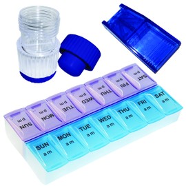 Rehabilitation Advantage Pill Organizer, v-grip Splitter and tablet cutter 1 count