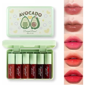 Miniling- Juego de 6 tintes labiales coreanos: lápices labiales acuosos y aterciopelados mate para labios y mejillas, de larga duración, sin