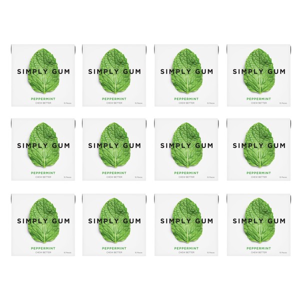 Simply Gum | Peppermint | Plant- Based Chewing Gum |
