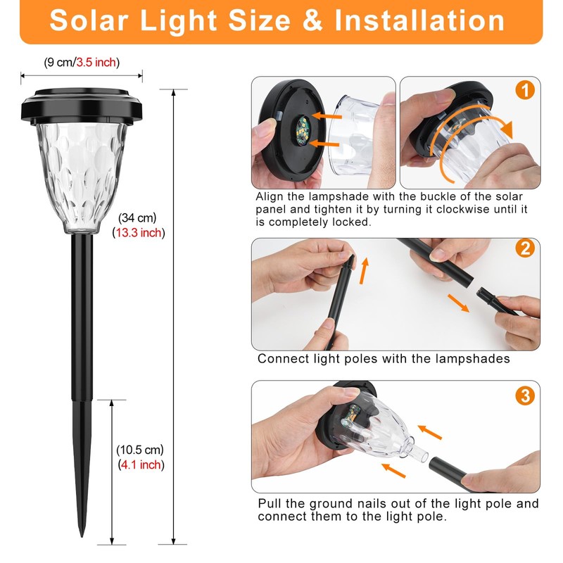 FIFlying Solar Garden Lights - Pack of 6