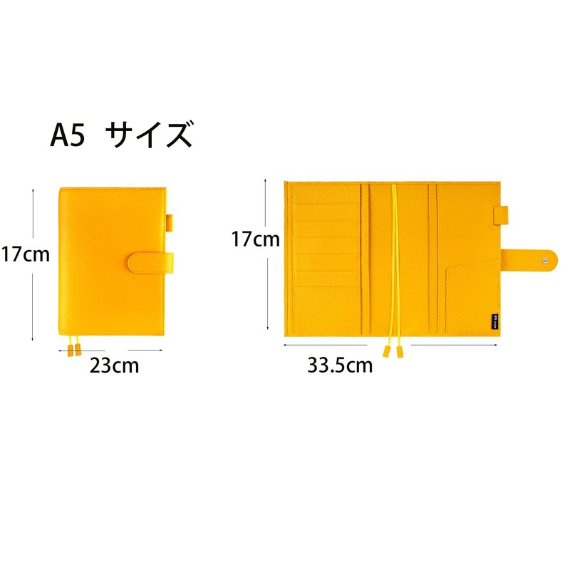 A5 Genuine Leather Notebook Cover, Notebook-Cover for Nearly Nichi Kazun