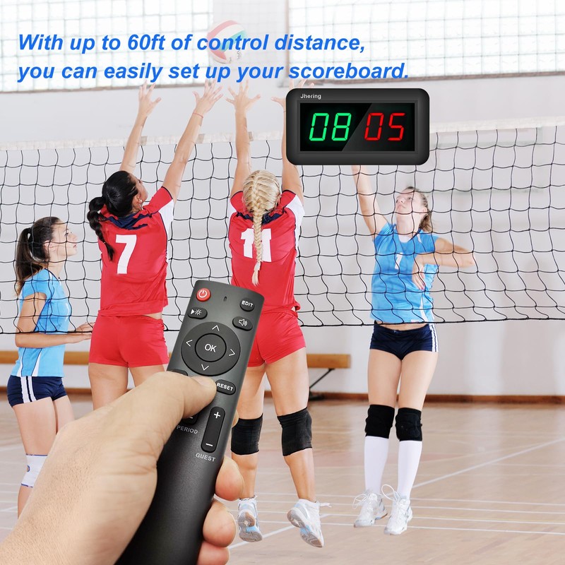 Jhering Electronic Scoreboards with Remote, Portable Score Keeper, Digital Scoreboard