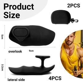 LunarCharm 4 Pack Weight Lifting Handles for Men and Women with Storage Bag Ergonomic for Bodybuilding Deadlift Training Weight Lifting Dumbbells